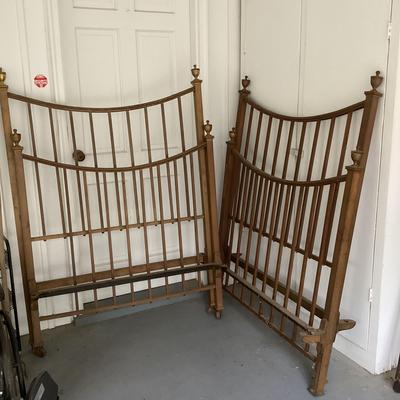 Pair Of Brass Twin Head/footboard Beds