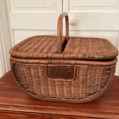 Antique Procter & Gamble Covered Basket