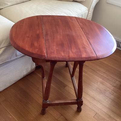 Small Wood Drop Leaf Table
