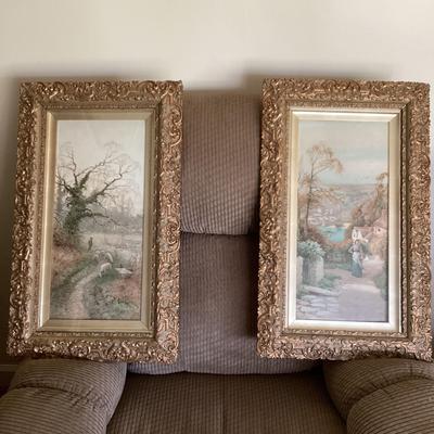 Pair Of Framed Prints By EWH
