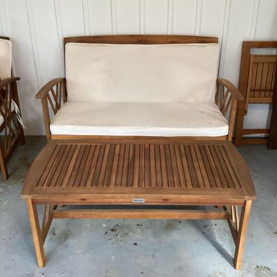 Safavieh Patio Loveseat And Coffee Table