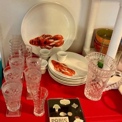 Lobster plates with butter cups