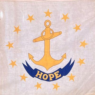 American Nautical Flag | Flag Pole approx 67 in. Dimensions: w. 23 x l. 35 in (Flag)


