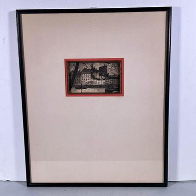 Framed Etching | Dimensions: h. 16.5 x w. 13.5 in (Sight: 3 x 4.75)