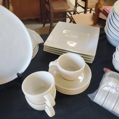 75% off white dinnerware