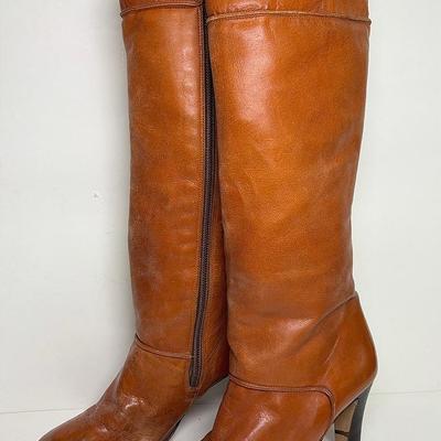 "Caressa" High Heel Leather Boots 
