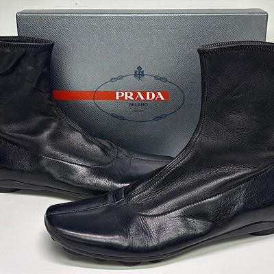Vintage "Prada" Leather Ankle Boots 
