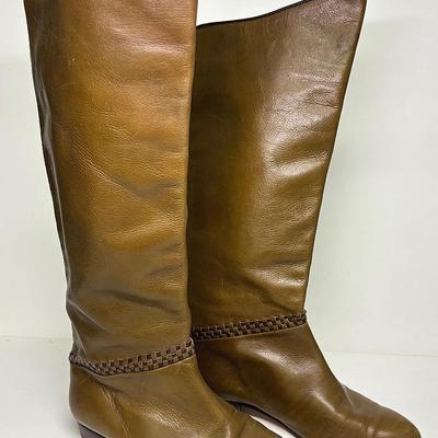 Vintage "Harvard Square" Green Leather Boots 