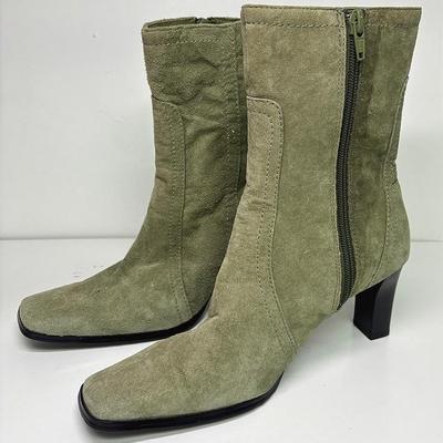 "Coup D’etat" Green Suede Boots 