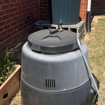 Earth Machine Composter & Plastic Rain Barrel 