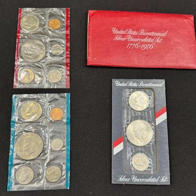 Uncirculated U.S. Bicentennial Silver Set & U.S. Uncirculated 1975-1976 Mint Sets