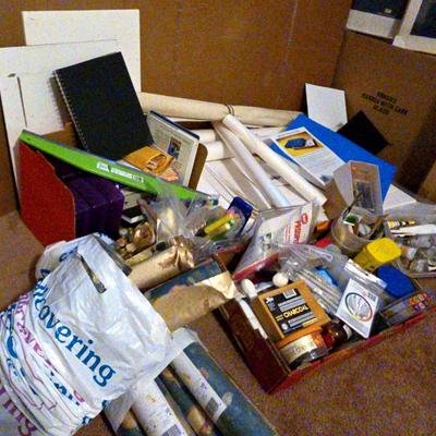  Art Supplies Including Pastels, Oil Paints, And Charcoal 