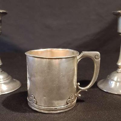 Sterling Cup With Candle Holders Marked 4621