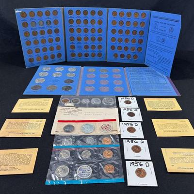 Lincoln Head Cent Collection, Littleton Stamp & Coin Co. Collection, 1956 Wheat Pennies, And More