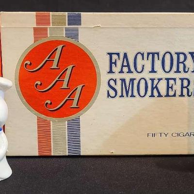 Pillsbury Salt & Pepper Shakers, Colgate Tooth Powder & AAA Factory Smokers Cigar Box