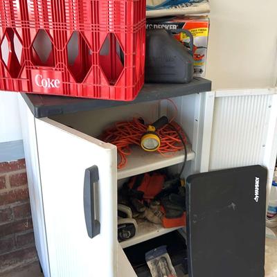 Plastic Tool Storage Plus Tools And Vintage Coke Rack