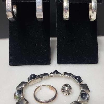 .925 Earrings, Bracelet & Charm