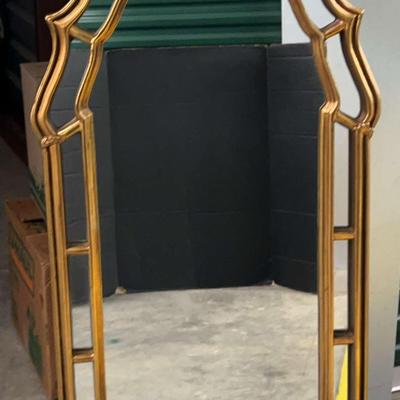Heavy And Large Mirror With Gold-Colored Frame