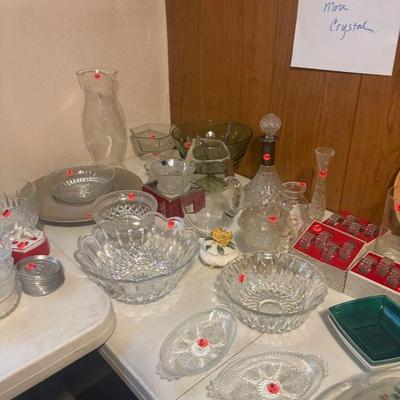 Crystal Bowls, Plates, Dishes