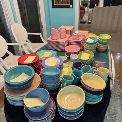 Dishes - Waechtersbach Christmas plates, Homer Laughlin blue spatter, Fiestaware, etc