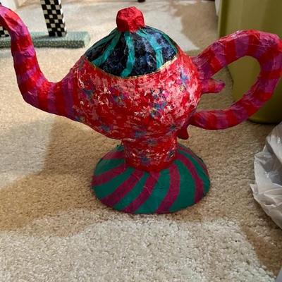 Charlene Rene Clark Baltimore MD Papier Mache Teapot