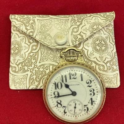 Vintage Hamilton Pocket Watch With Case