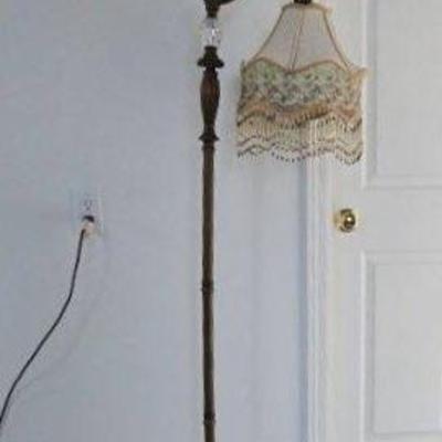Floor Lamp w/Fringed Shade