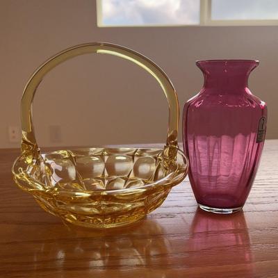Cranberry Fenton Vase
