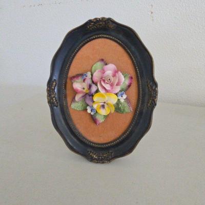 Cara China Company Floral Ceramic 3-D Picture 