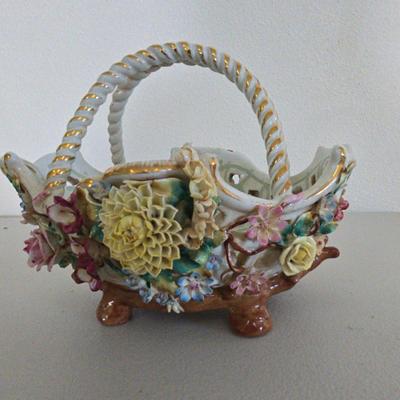 Meissen Floral Basket 