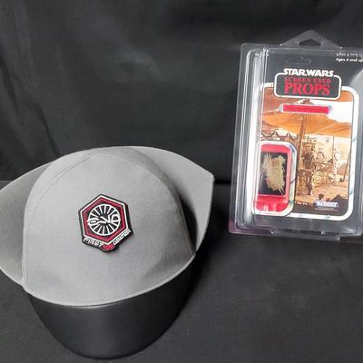 STAR WARS DISNEY FIRST ORDER OFFICER'S HAT AND SCREEN USED PROP "TEXTURES OF TATOOINE"