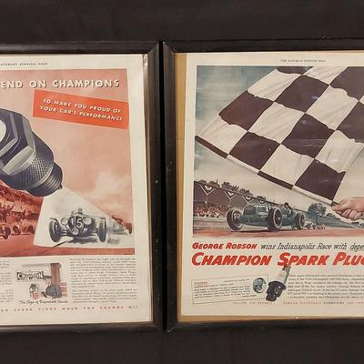 1938 & 1946 CHAMPION SPARK PLUGS ADVERTISING