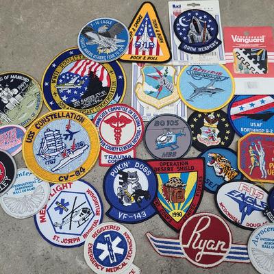 OVER THIRTY COLORFUL PATCHES AND APOLLO PATCHES