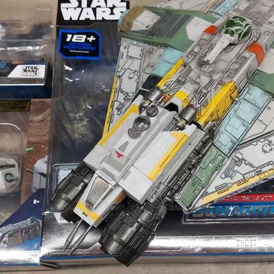 THREE STAR WARS MICRO GALAXY SQUADRONS WITH BOXES