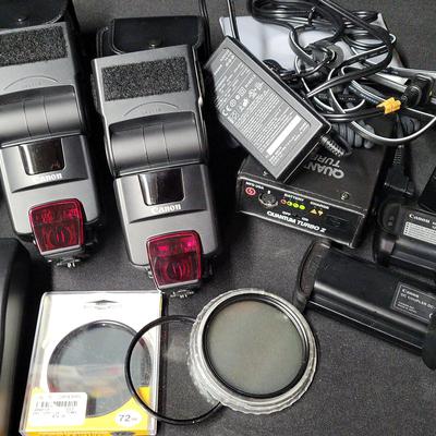 CANON CAMERA BATTERY PACKS, FLASHES, QUANTOM TURBO Z AND MORE