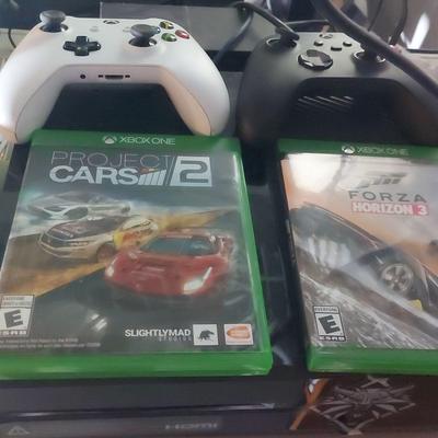 XBOX ONE CONSOLE, CONTROLLERS, AND GAMES