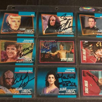 SIGNED STAR TREK TRADING CARDS