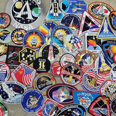 OVER 50 NASA, APOLLO, AND EVEN RUSSIAN, PATCHES AND STICKERS