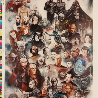 1999 STAR TREK "TRIBUTE" POSTER BY CAROL KABRIN