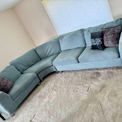 Rowe Furniture Sectional Sofa – Curved Design, Made in USA	
