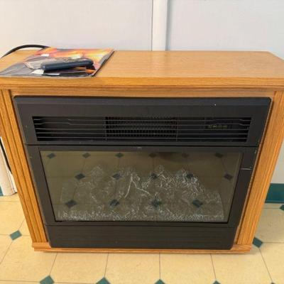 Heat Surge Electric Fireplace Heater w/ Remote	