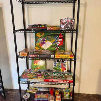Packed Shelf of Games & Collectibles! Pokémon Cards, Monopoly, & More	