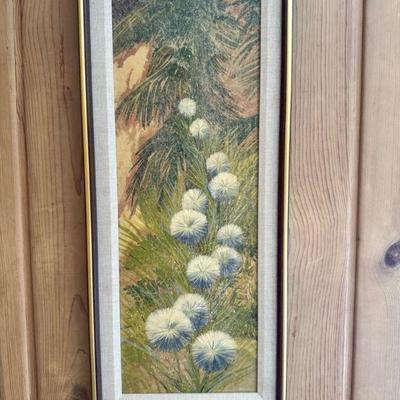Framed Tropical Botanical Print – Signed “Wilson”	