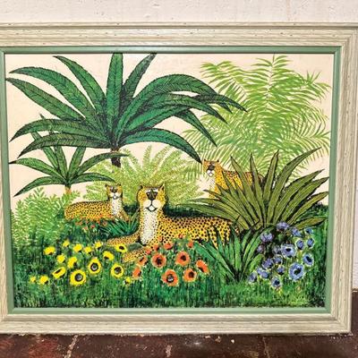 Ida Pellei "The Leopards" - Vintage Signed Modernist Lithograph	