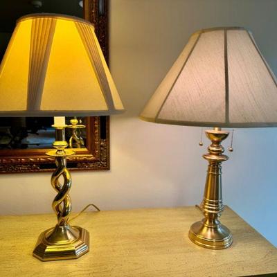 Modern & Vintage Brass Table Lamps – Barley Twist & Dual Pull Chain	