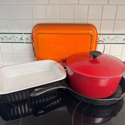 Vintage Le Creuset & Bialetti Cookware, Red Enameled Cast Iron, & More	