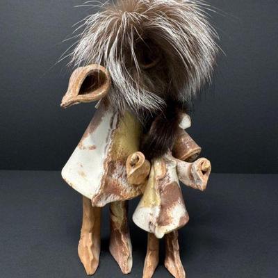 "Father & Son" Inuit-Inspired Ceramic Sculpture by Marina Henderson	