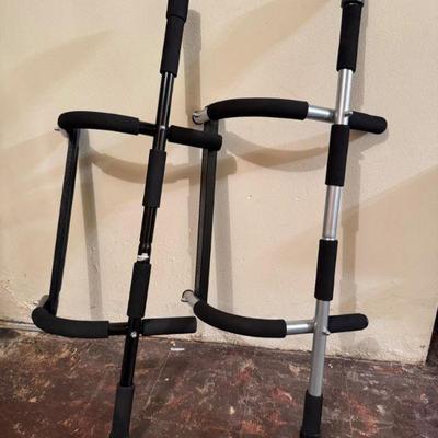2 Iron Gym-Style Pull-Up Bars - Doorway, Multiple Grips	