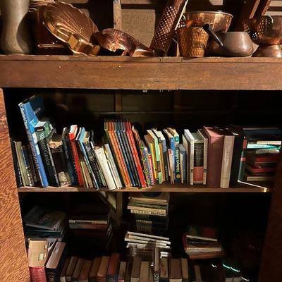 Tons of books, vintage copper