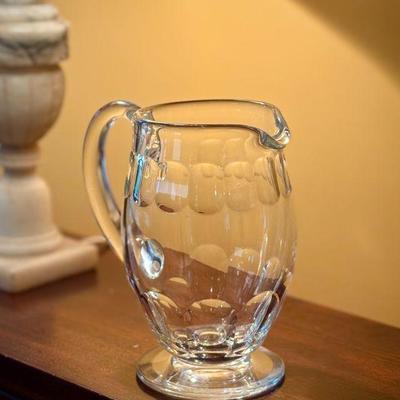 Baccarat Crystal Footed Pitcher, "Bretagne" 36 oz./7.5"